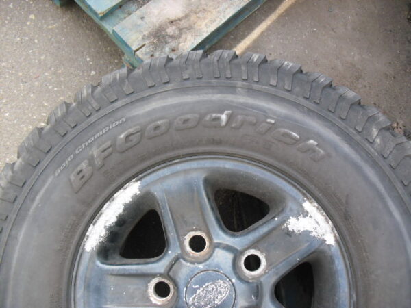 banden set met velg staal type zwaar uitgevoerd 16" x 7 J 7 stuks met General Grabber HTS 265x75xR16"