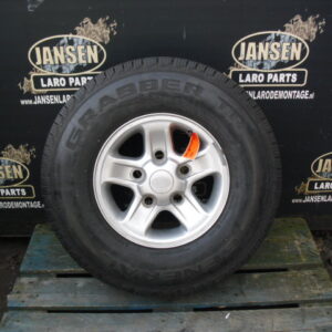 banden set met velg staal type zwaar uitgevoerd 16" x 7 J 7 stuks met General Grabber HTS 265x75xR16"