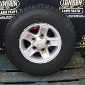 banden set met velg staal type zwaar uitgevoerd 16" x 7 J 7 stuks met General Grabber HTS 265x75xR16"