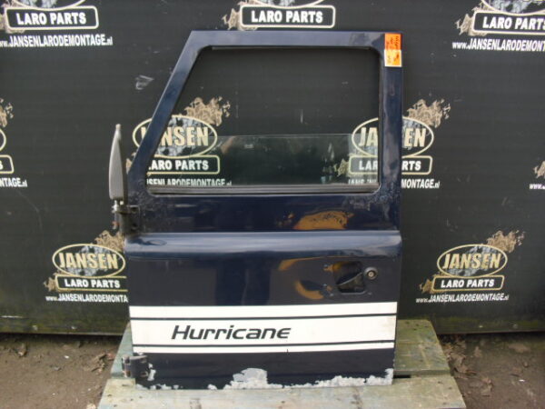 defender L316 achter deur compleet kleur rood met traanplaat