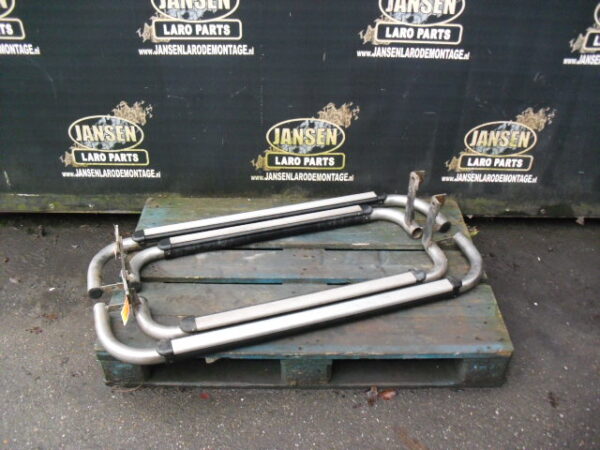 Side Step Defender L316 90 " set chroom dubbel buis