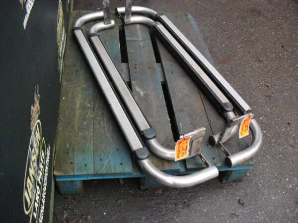 Side Step Defender L316 90 " set chroom dubbel buis