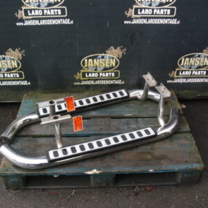 Side Step Defender L316 90 " set chroom dubbel buis