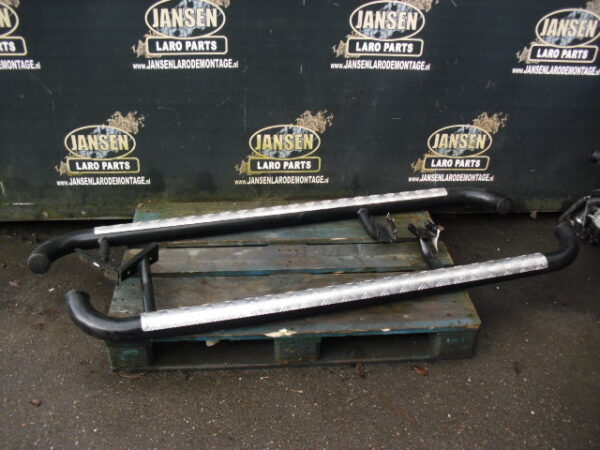 Side Step Defender L316 90 " set chroom dubbel buis