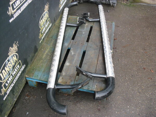 Side Step Defender L316 90 " set chroom dubbel buis