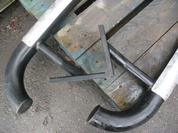 Side Step Defender L316 90 " set chroom dubbel buis