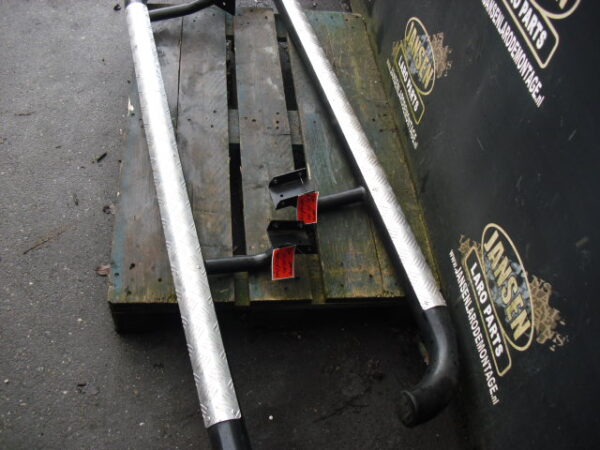 Side Step Defender L316 90 " set chroom dubbel buis