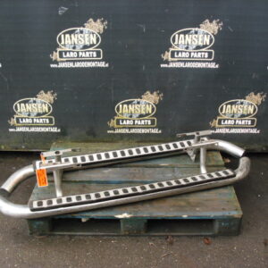 Side Step Defender L316 90 " set chroom dubbel buis
