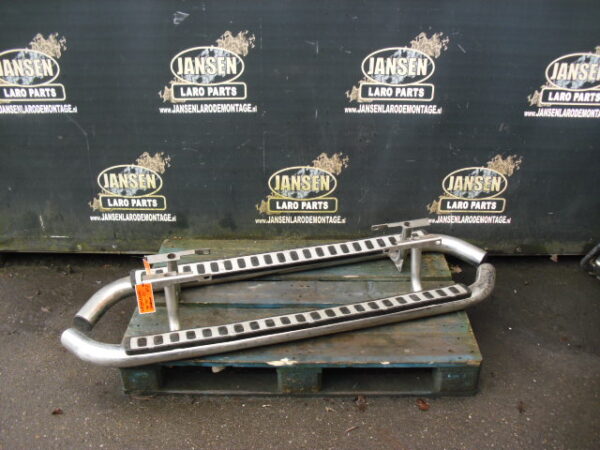 Side Step Defender L316 90 " set chroom dubbel buis
