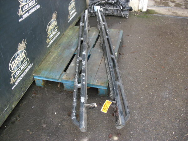 Side Step Defender L316 90 " set chroom dubbel buis