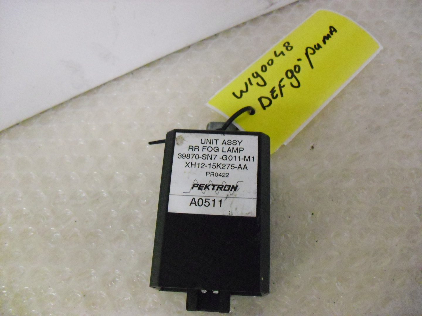 defender L316 puma mistlamp relais Jansen LaRo demontage